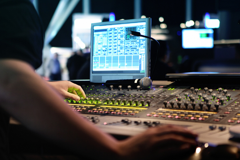 visual and audio mixers for montage and production at live events